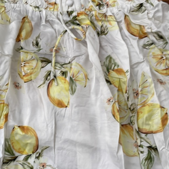 NWT | For Love &‎ Lemons Serafina Babydoll Open Back Strap Lemon White Mini MED - Picture 5 of 9